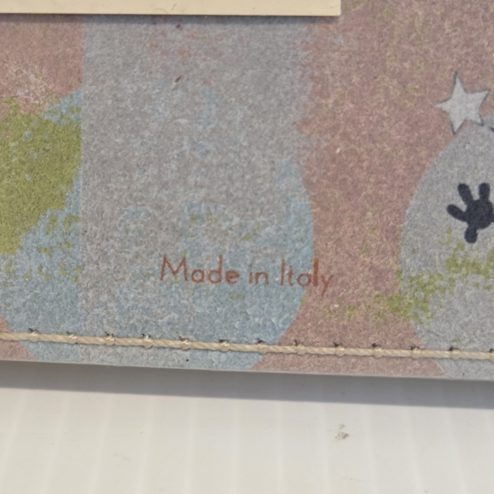 Eccolo Walt Disney Mickey Mouse Journal Stamped Sealed Beige Faux Leather Italy - Picture 5 of 11